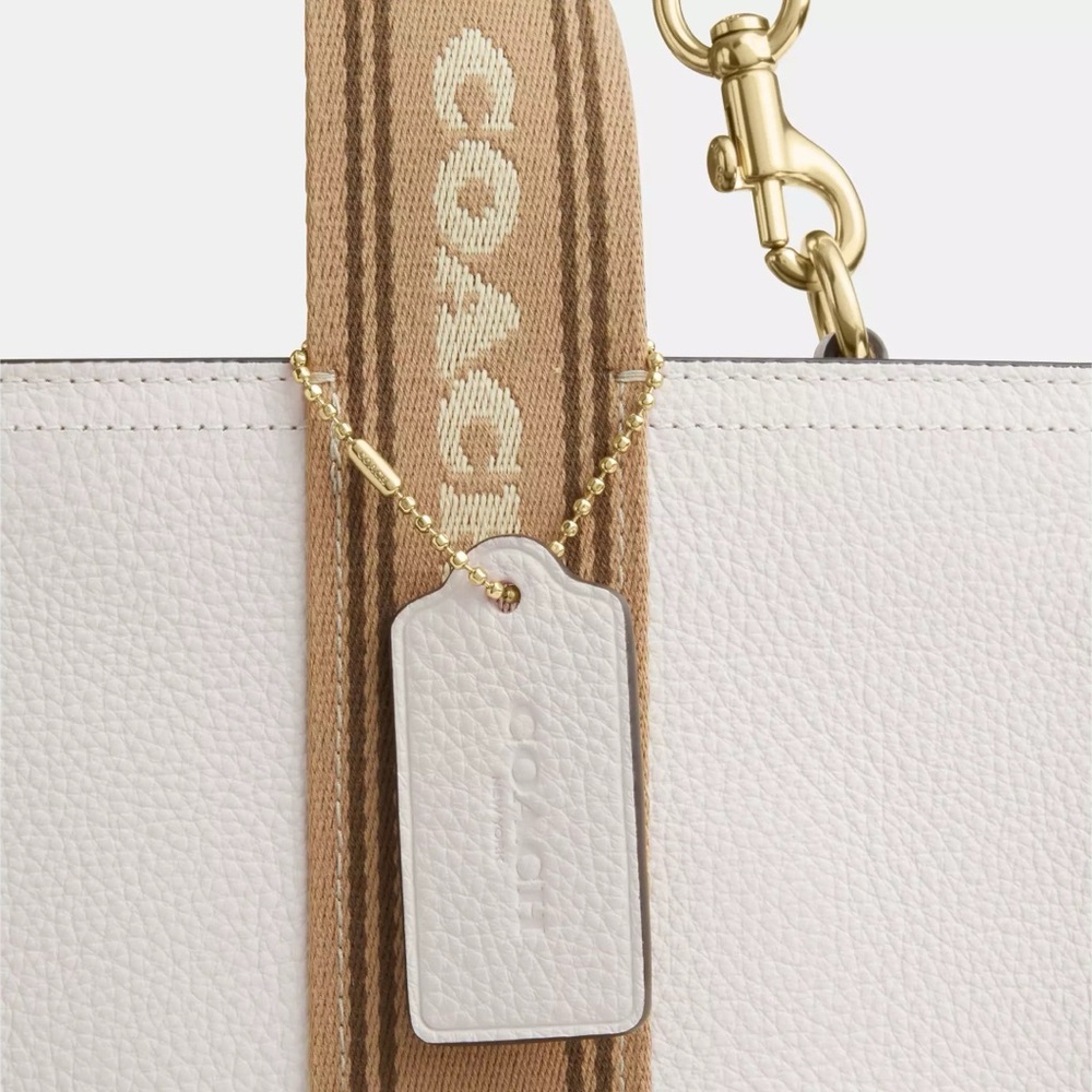 NWT Coach Smith Tote Bag Crossbody Purse CMB10 Chalk Gold Refined Pebble Leather - Picture 6 of 7